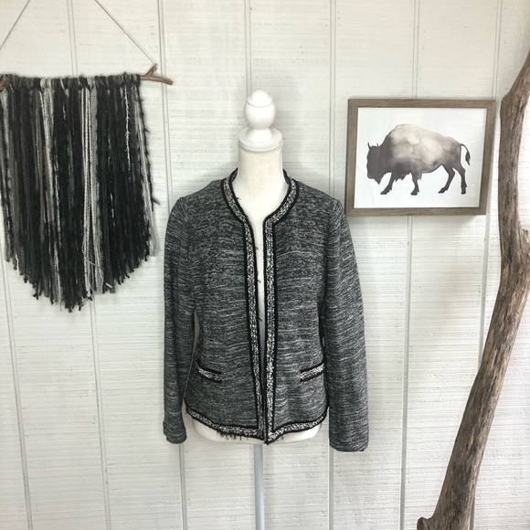 Talbots Jackets & Blazers - Talbots black and gray marled open front blazer